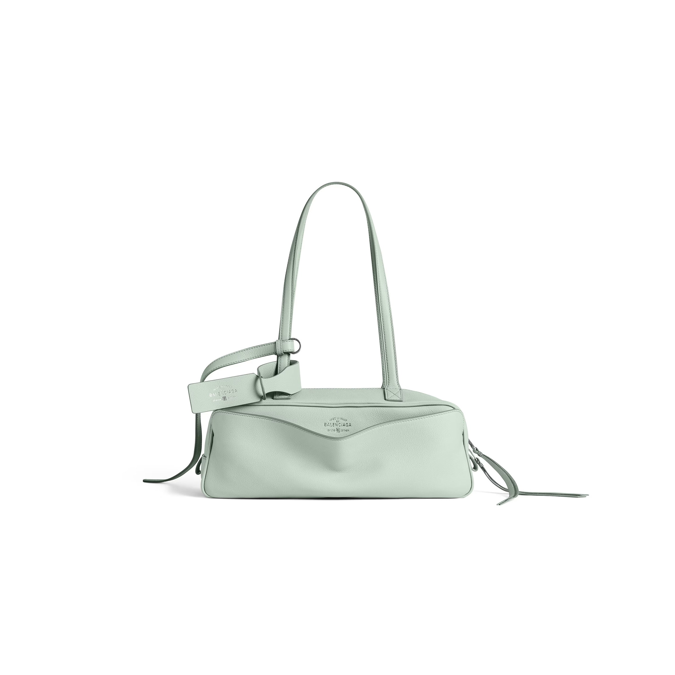 Ba*len*cia*ga women''s carrie bowling bag small in mineral green 8329202abnp3837 (30.9*11.9*11.9cm)